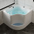 艾吉诺 迷你日式小户型浴缸家用 深泡浴池步入式成人 三角扇形转角 mini 黑色龙头按摩款 0.9m