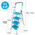 适用定制多功能加厚梯子折叠伸缩安全铝合金室内人字梯合梯步梯小 四步兰色-适合3米商品房使用