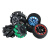 智能小车轮子65mm橡胶轮胎麦克纳姆六角联轴器机器人520电机ROS 65mm麦克纳姆轮黑绿一组4个