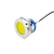CDOE 22mm全身防水金属指示灯 平面电源工作指示灯 小型LED灯 平面 黄光 12V