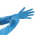 尚和手套（SHOWA）丁腈手套一次性手指微麻面防滑耐油耐实验清洁防护手套 蓝色887/M/50只