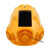 安全帽带电双风扇的一体头盔带灯太阳能充电空调多功能小帽子 四风扇黄色【蓝牙13000】带快充+太阳能双充电