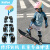 酷峰（kufun）儿童滑板护具套装青少年轮滑骑行滑冰平衡车护具全套防摔护膝头盔 蓝色7件套（护具+彩虹头盔） S（体重28-70斤）