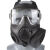 瑞桓柏M50面具模型 全脸防护面具真人吃鸡cs水弹面罩防风面具 黑色墨色镜片(双滤罐风扇)