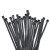 冰禹 黑色扎带 尼龙自锁式塑料理线带扎线束带固定器捆绑绳 7.5*700mm(100条) BYyn-836