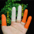 加厚防滑水耐磨乳胶手指套橡胶防护点钞数钱劳保胶工业手指头套 橙色中号100个装