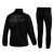 NIKE 耐克新款青少年男女运动套装 拉链卫衣外套长裤两件套DD0324-010 黑色 M