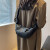 慕昂（MOVEON）黑色包包女2023新款时尚饺子包月牙斜挎包小众高级感单肩包牛角包 黑色