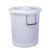 稳斯坦 WK001 塑料大桶 环卫物业垃圾桶酒店厨房收纳圆桶 白色160升 56*70cm(无盖）