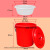 泔水干湿过滤分离带滤网垃圾桶大号厨房厨余茶水茶叶沥水潲水桶篮定制 红色100K型沥水篮
