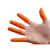 乳胶手指套劳保耐磨加厚防滑橡胶护指套一次性纹绣手指保护套高弹 橙色M码200只加厚防滑