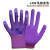 恒百思l309乳胶发泡手套浸胶耐磨防滑柔软透气工地防护手套 紫色 星宇L578微孔发泡(12双) S