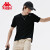 卡帕（Kappa）短袖新款男运动T恤圆领休闲半袖夏季字母半袖 黑色-990 3XL