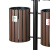南 GPX-95B 烤漆分类环保垃圾桶 咖啡色 户外垃圾桶户外环保垃圾桶烟灰桶广场小区公园环保垃圾桶