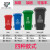 户外分类垃圾桶大号商用物业环卫挂车桶脚踏式带盖240L升厨房 120升加厚款红色有害垃圾 国标