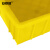 安赛瑞 塑料周转箱零件盒 280×200×85mm（5个装） 储物箱元件收纳分类筐 小号物料工具箱配件盒 黄色 24562