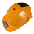 德威狮太阳能带风扇的安全帽工地头盔智能夏防晒遮阳电空调制冷降温帽子 黄色9000双风扇空调蓝牙带充电器太阳能双充电