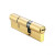 防盗门锁芯铜AB锁芯铜大门锁芯老式双面防撬铜弹子通用型 95偏32.5-62.5
