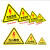 者也 三角警告标志5*5CM【当心夹手】10张PVC不干胶标识安全警示贴
