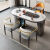 德力尼2024阳台茶桌茶桌椅组合现代简约办公家用小茶台轻奢岩板茶桌套装 1.4米茶台(颜色备注)