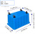 加厚带轮收纳箱带盖塑料箱超大号服装厂周转箱大容量储物箱 7S：81*60.5*59厘米 蓝箱+带轮(无盖)