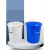 大水桶 加厚大号塑料水桶带盖储水桶圆桶装米特大容量发酵胶桶JYH 蓝色50#铁柄桶带盖(约装水65斤)