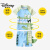 迪士尼（Disney）儿童泳衣男童韩国恐龙分体宝宝婴儿中小童泳裤套装防晒 2141天蓝+泳帽 S-建议(15-20斤)