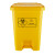 黄色医疗垃圾桶脚踏废污物塑料桶垃圾桶利器盒回收箱诊所分类箱 黄色120L脚踏垃圾桶带轮