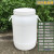 150升塑料桶大口圆形半截水桶200kg加厚发酵桶海鲜运输装鱼桶 白色35L圆形塑料桶（级） 【带外盖和内盖】