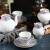 俄皇茶具瓷白钴蓝系列下午茶手绘陶瓷高颜值瓷器 一杯一碟