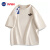 NASA GISS官方潮牌联名t恤男纯棉宽松大码短袖夏季百搭体恤 米杏 XL 