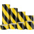 飓程 加宽黑黄警示胶带 pvc斑马线防水耐磨警戒地面标示贴 （黑黄）350MM*33米/卷 单位：卷
