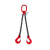 科堡 起重吊索具链条吊钩5吨2腿0.4米G80锰钢吊装吊具索具组合AKB-DSJ-80