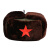 金诗洛 KSL282 防寒保暖帽子 保安帽棉帽护耳帽值勤帽(红星黑皮黑毛)