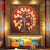 十年喜金箔画中式玄关装饰画客厅餐厅方形壁画手绘油画菩提树 A4款 60*60CM