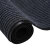 工霸（GONGBA）PVC双条纹地垫 入门垫进门防滑地垫防水脚垫 深黑灰色 宽1.6m长1m 1米