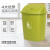 笙本HITURBO塑料垃圾桶商用摇盖式创意卫生间办公室大号北欧简约带盖纸篓 银灰色 65L带盖