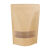 竹特 磨砂开窗牛皮纸袋  12*20+4cm(100只） 自立袋封口袋密封包装袋 企业定制