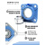 GONGYAO新款工耀机电带方形蓝座外球面轴承组UCF204-212三层密封 UCF208优工款(内径40mm三层密封);