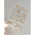 DYQT定制金葱黄亚克力板闪光金色亮片亚格力金银箔花纹彩色透明葱粉板 金葱黄亚克力板 100*100mm 3mm