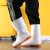 白色卫生靴女士低中高筒雨靴 男士牛筋底防滑厨房劳保水鞋耐油耐 8816 白色(男款) 39