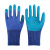 跃励工品 乳胶压纹劳保手套 毛圈加厚工作手套带胶耐磨加厚防滑 25*蓝色*L（12双）加厚款 一包价 