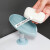 创意荷叶肥皂盒香皂置物架吸盘壁挂式免孔沥水架不积水收纳 高品质3个装玛瑙灰