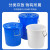 京顿 大号圆桶塑料水桶加厚带盖水桶酒店厨房工业环卫物业垃圾桶 160L蓝色带盖子