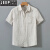 吉普（JEEP）纯色亚麻衬衫男士短袖夏季基透气薄款麻料衣服中国风复古休闲上衣 923白色 XL