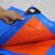军澜 加厚防雨布防水防晒遮阳棚布苫布盖布彩条布PE塑料蓝橘篷布 2*3m