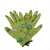 安迪手套丁腈掌浸涤纶劳保手套 耐磨防油防水耐酸碱手套 花园手套 绿色花纹印花 M 实用装(12双)