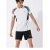 李宁（LI-NING）运动套装3V3限量装备羽毛球服比赛男女款速干短袖透气运动服 S067红黑一套 S