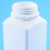 玛仕福 大口样品瓶 化工试剂瓶 广口密封塑料方瓶 500ml 乳白色(配蓝色盖)