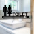 双面侧装男女卫生间洗手间厕所黑色克力标牌标识牌指示牌包邮 男女传统图案（中文版） 30x14cm